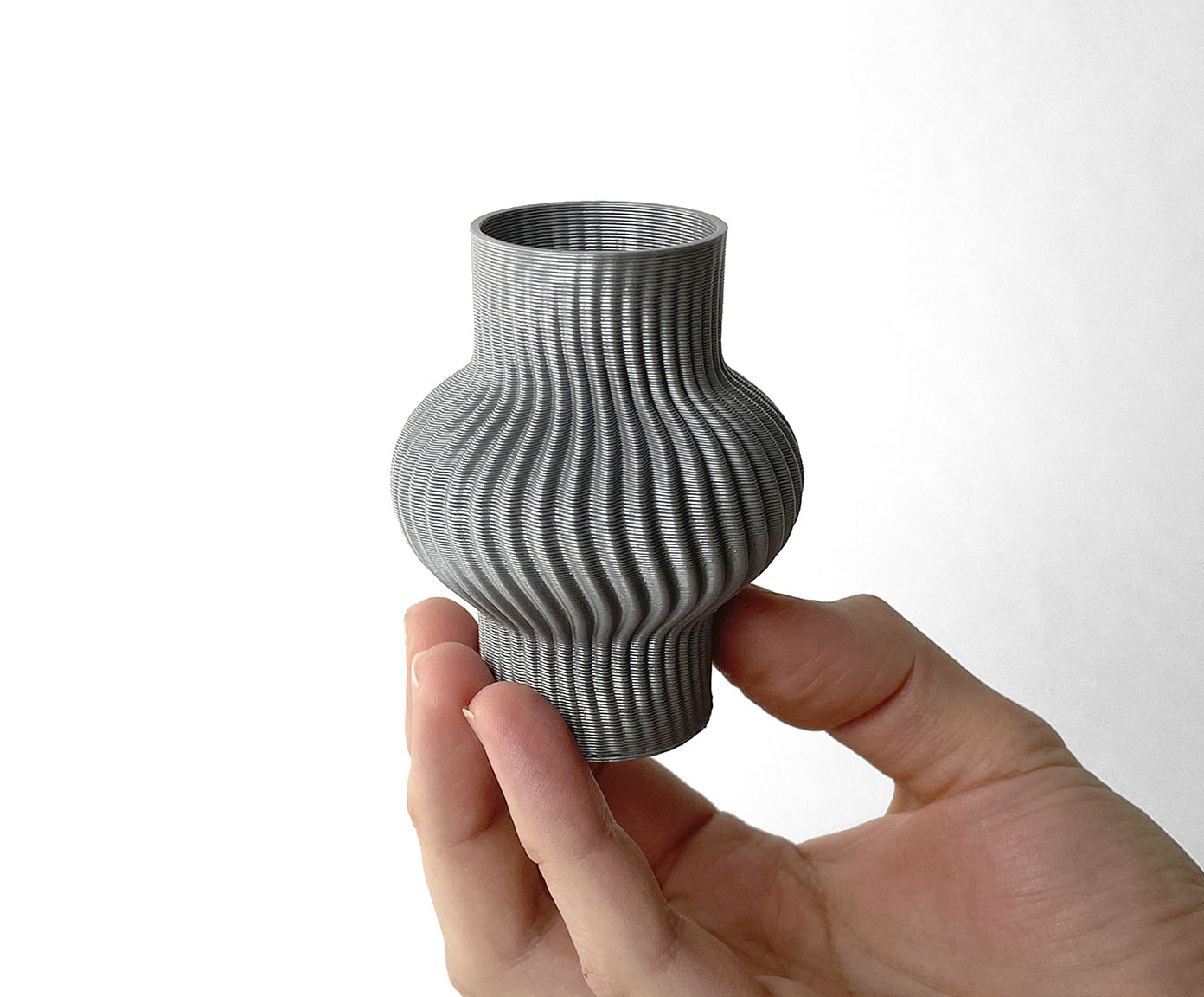 Mini Vaso Onda 1 Cinza image number 3