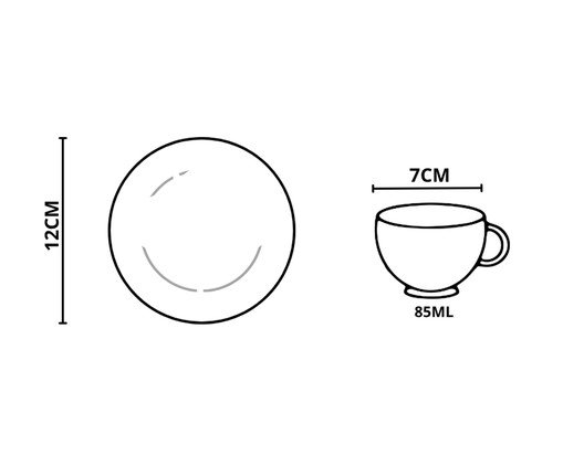 Jogo de X&iacute;caras para Caf&eacute; Bellet Bouquet Rosa - image 1