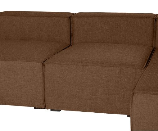 Sof&aacute; 5 M&oacute;dulos Chaise e Encosto Mensa Terracota image number 5