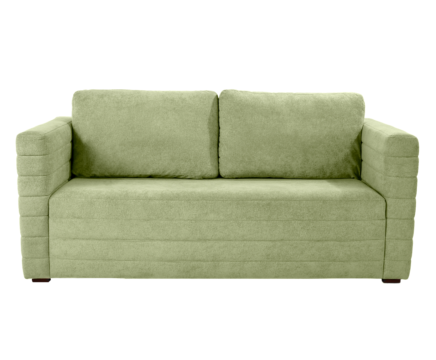 Sof&aacute; Gom em Boucle aveludado - Verde image number 3