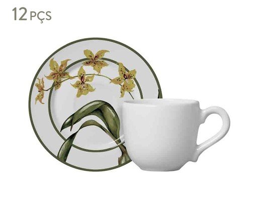 Jogo de X&iacute;caras e Pires para Caf&eacute; em Cer&acirc;mica Mia image number 0