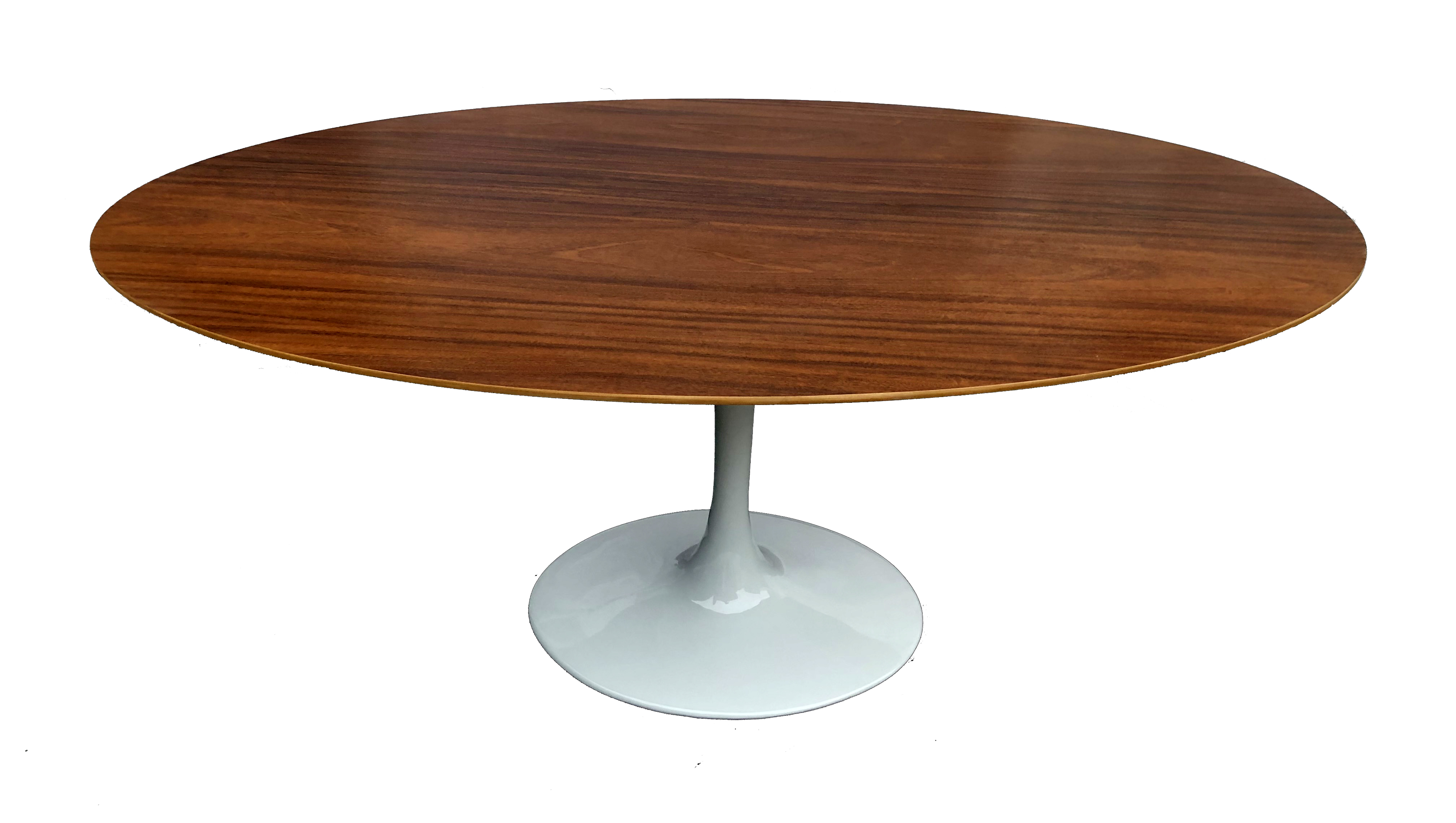 Mesa Saarinen Oval Imbuia Base Branca image number 3