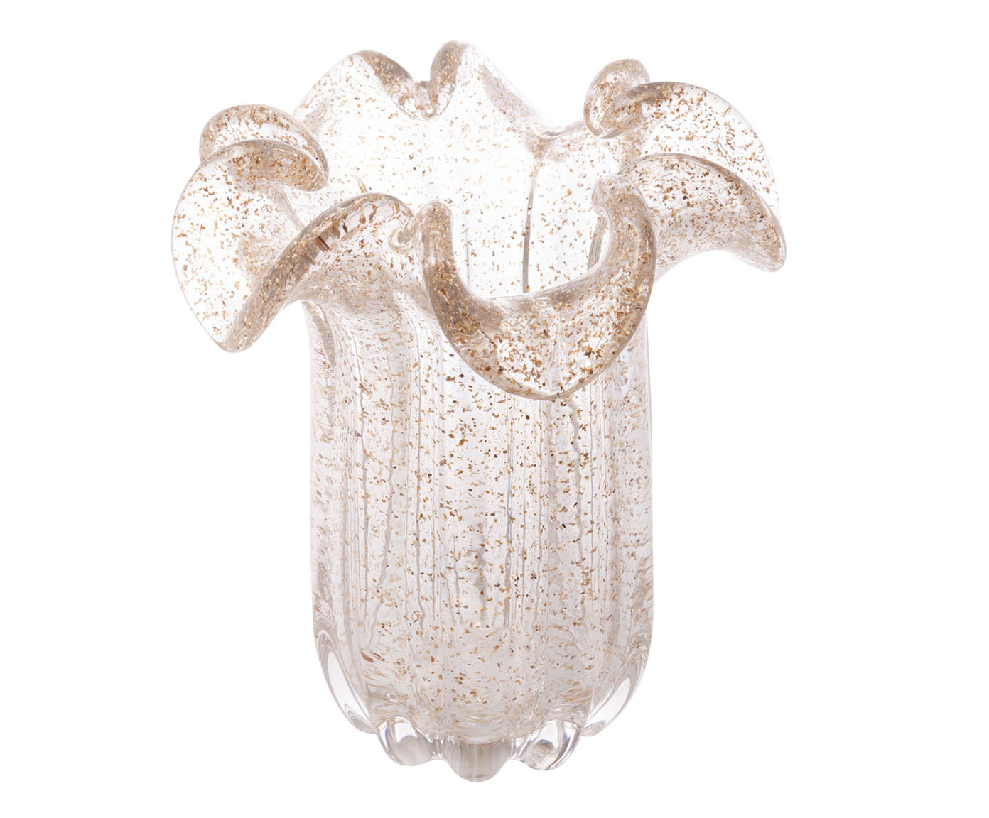 Vaso Italy Transparente e Dourado image number 0