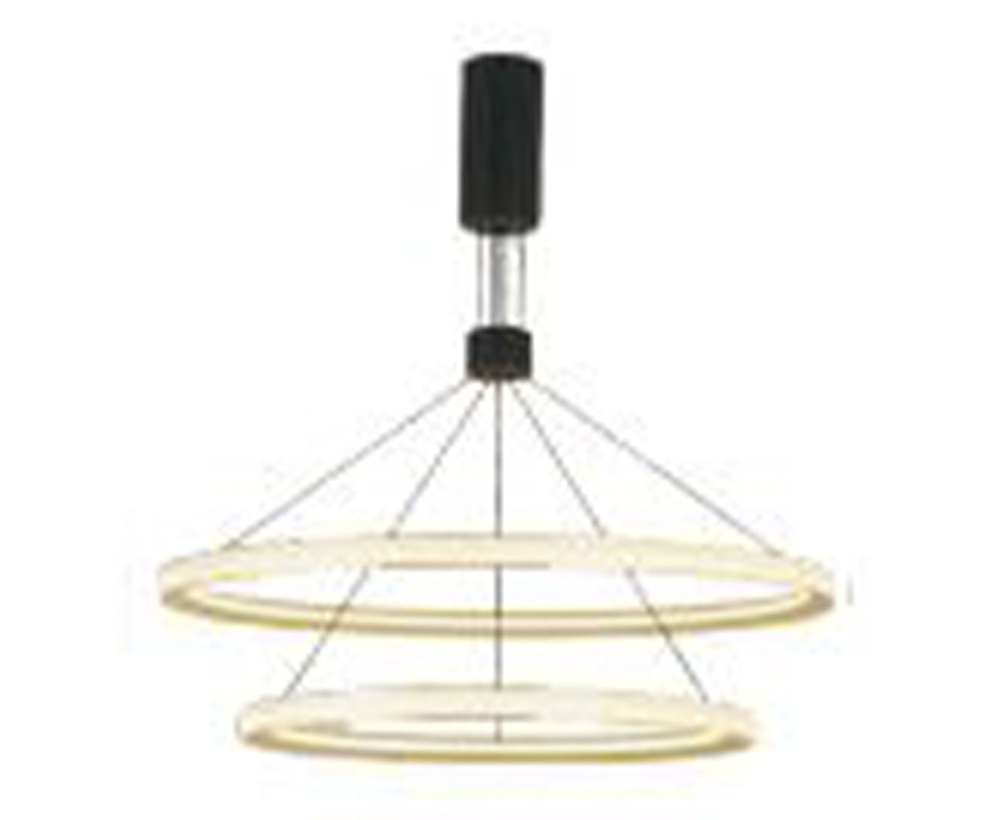 Pendente em Led 125W Meridiano Preto e Dourado image number 0