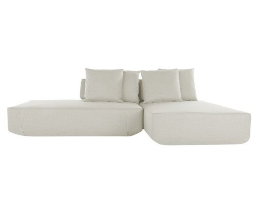 Sof&aacute; Ilha 2 M&oacute;dulos Chaise Ipu&atilde; Off-White image number 0