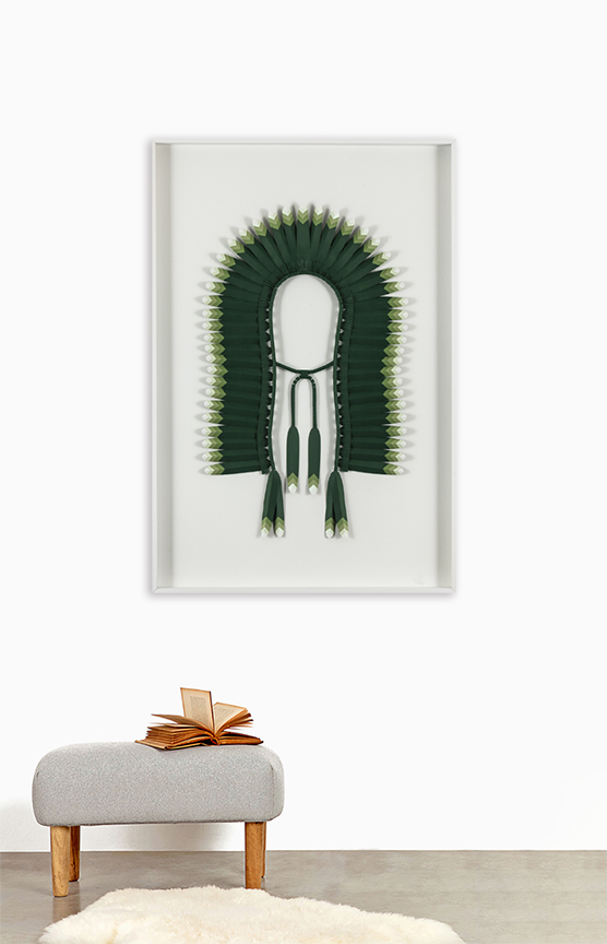 Quadro com Vidro Cocar Verde image number 1