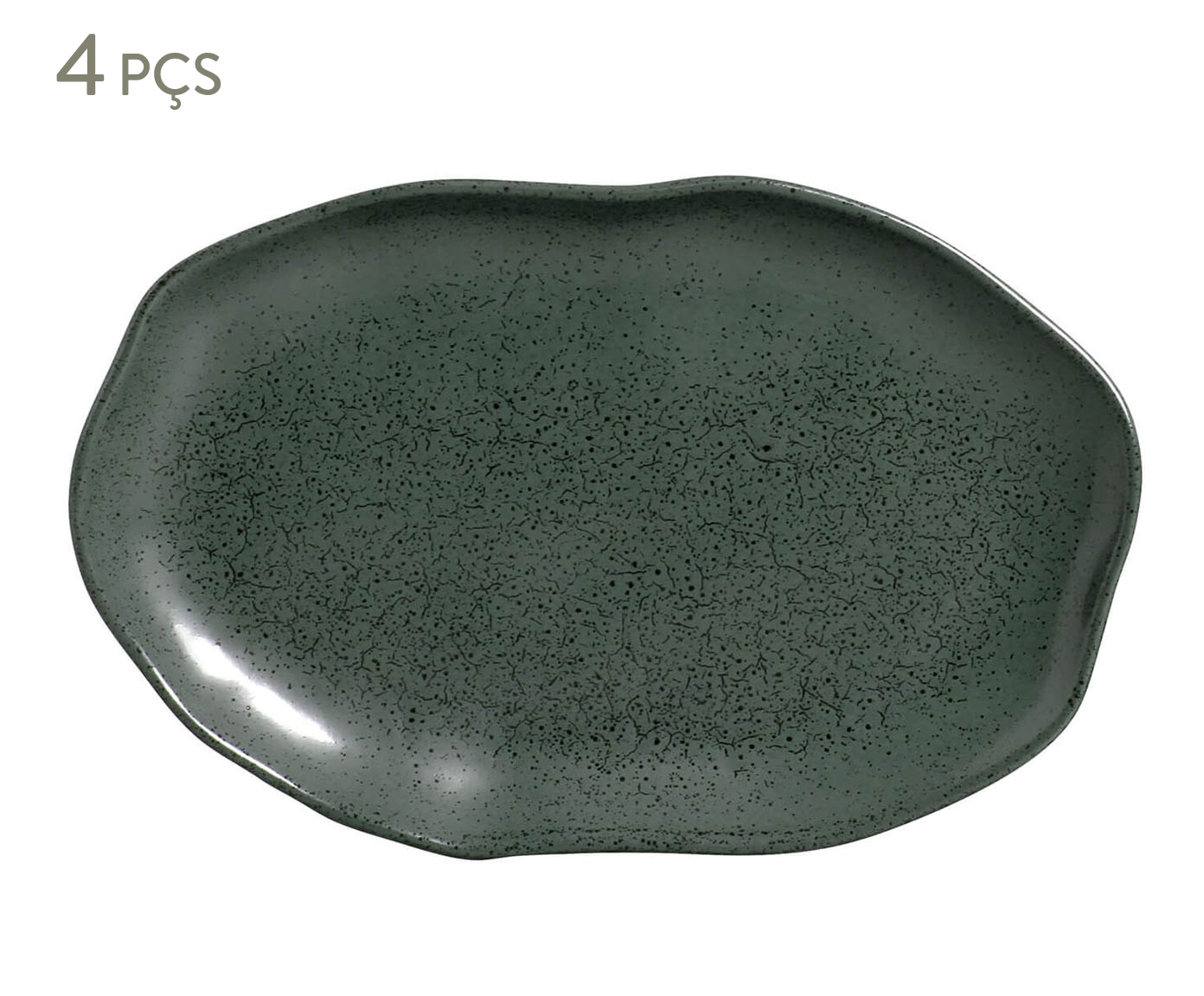 Jogo de Travessas Oval Rasa M&eacute;dia Bio Greenery Verde - image 0
