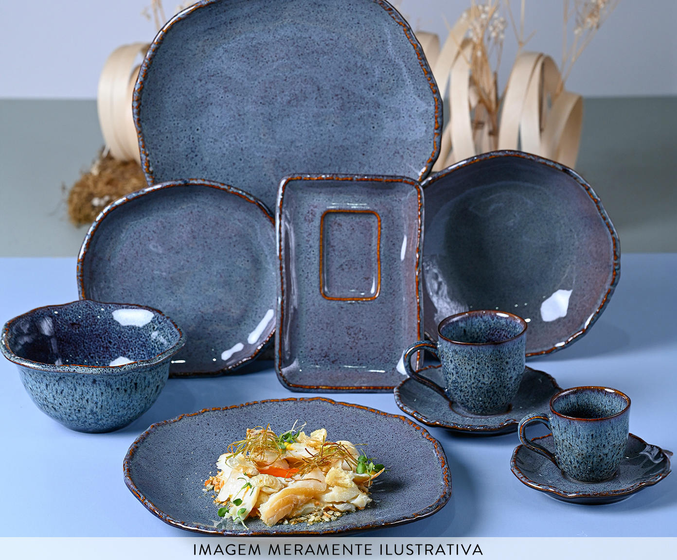 Jogo de Bowls Org&acirc;nico Eco Stone Basalto Azul image number 3