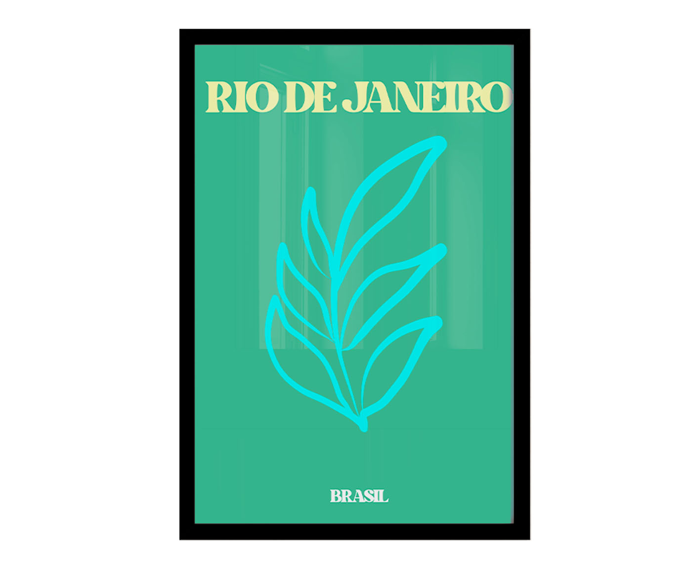 Quadro Rio de Janeiro com Moldura Preta image number 0