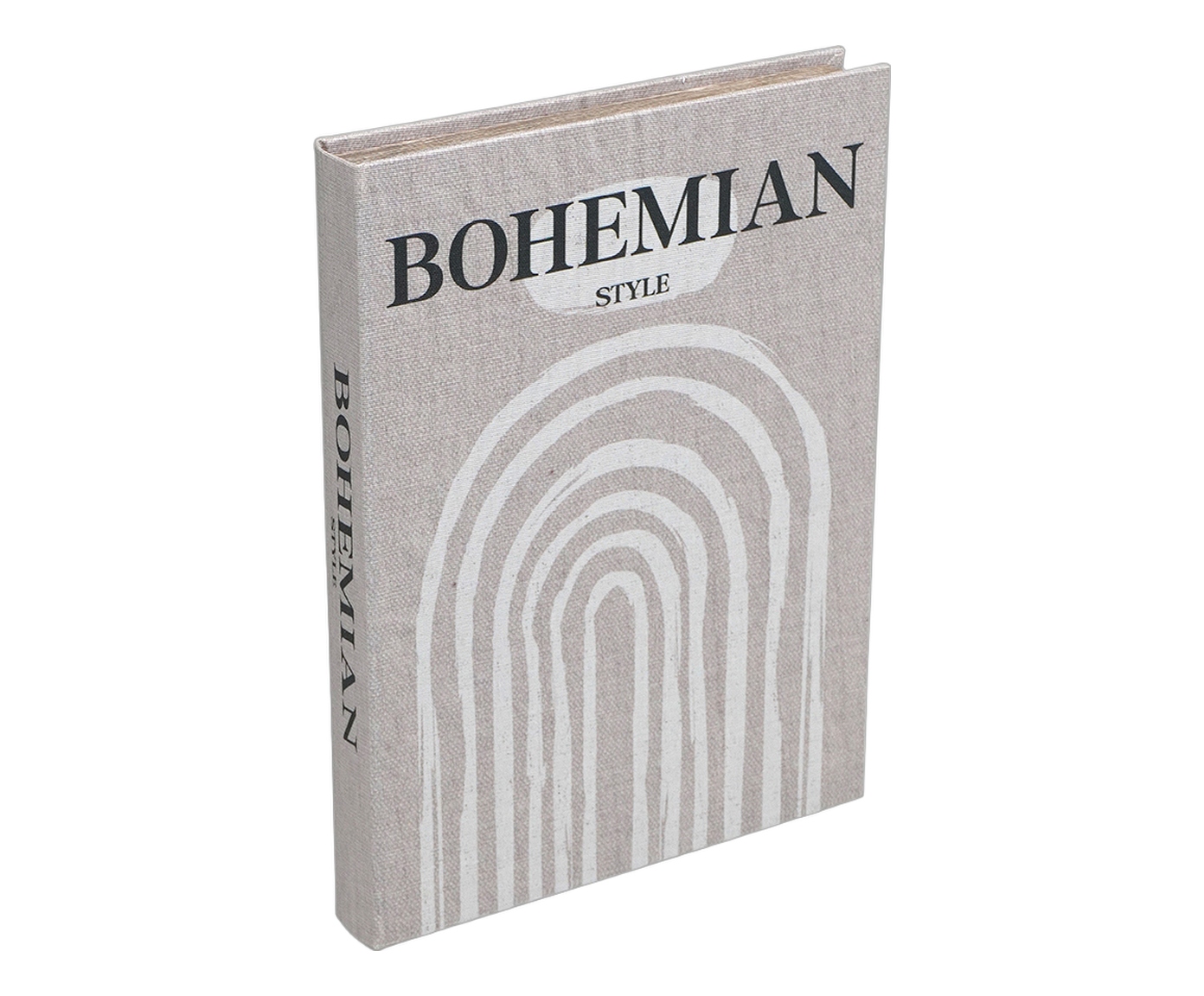 Caixa Decorativa Livro Bohemian Marrom e Off-white - image 0