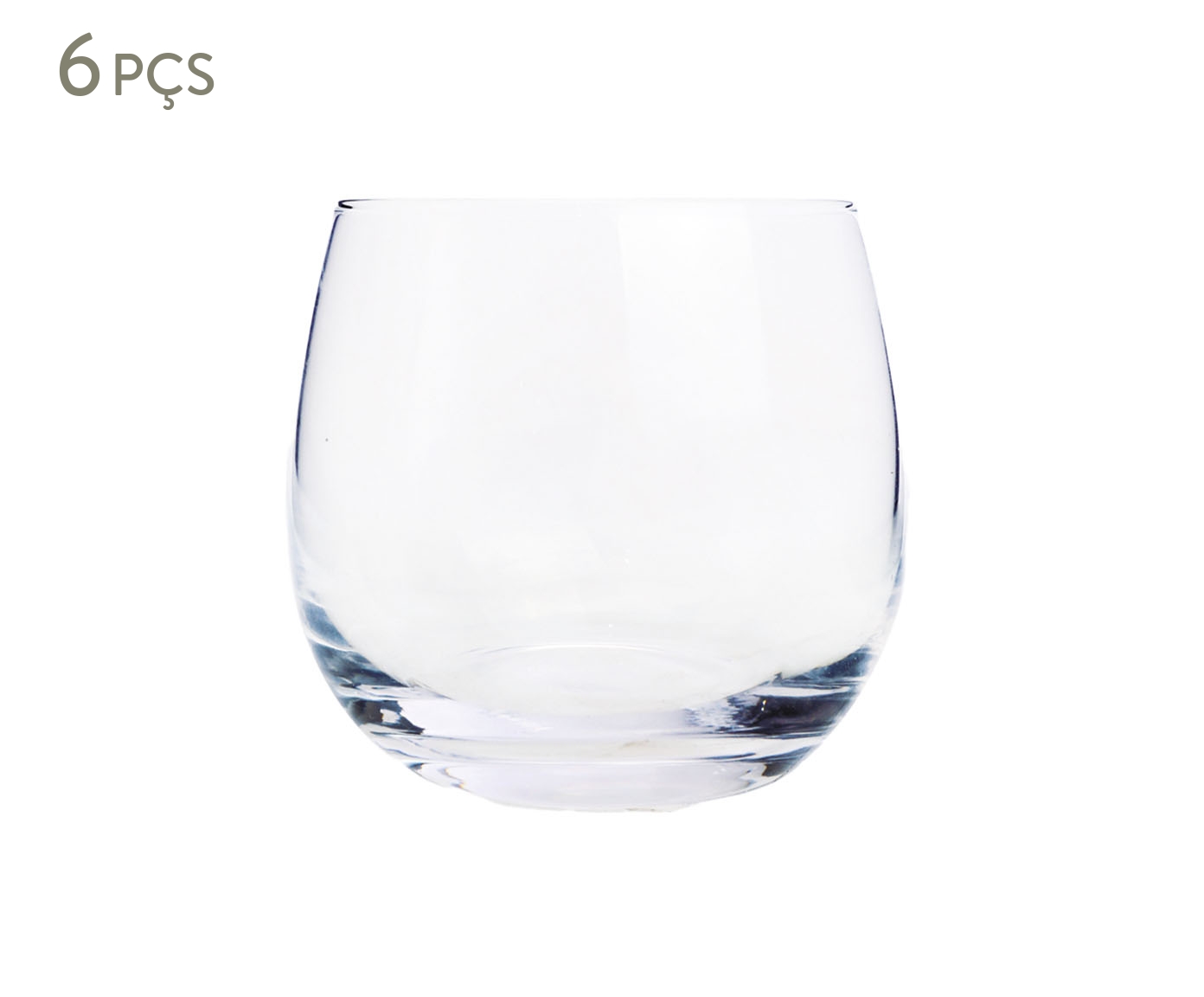 Jogo de Copos Baixos Vidro Incolor - 300ml - image 0