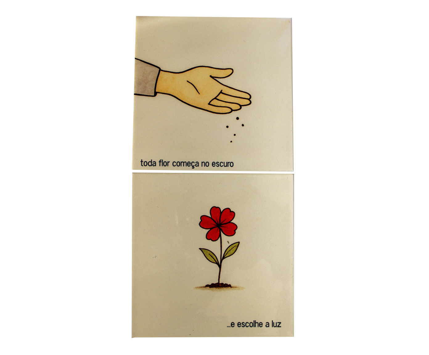 Jogo de Azulejos "Toda Flor Come&ccedil;a No Escuro..." - image 0