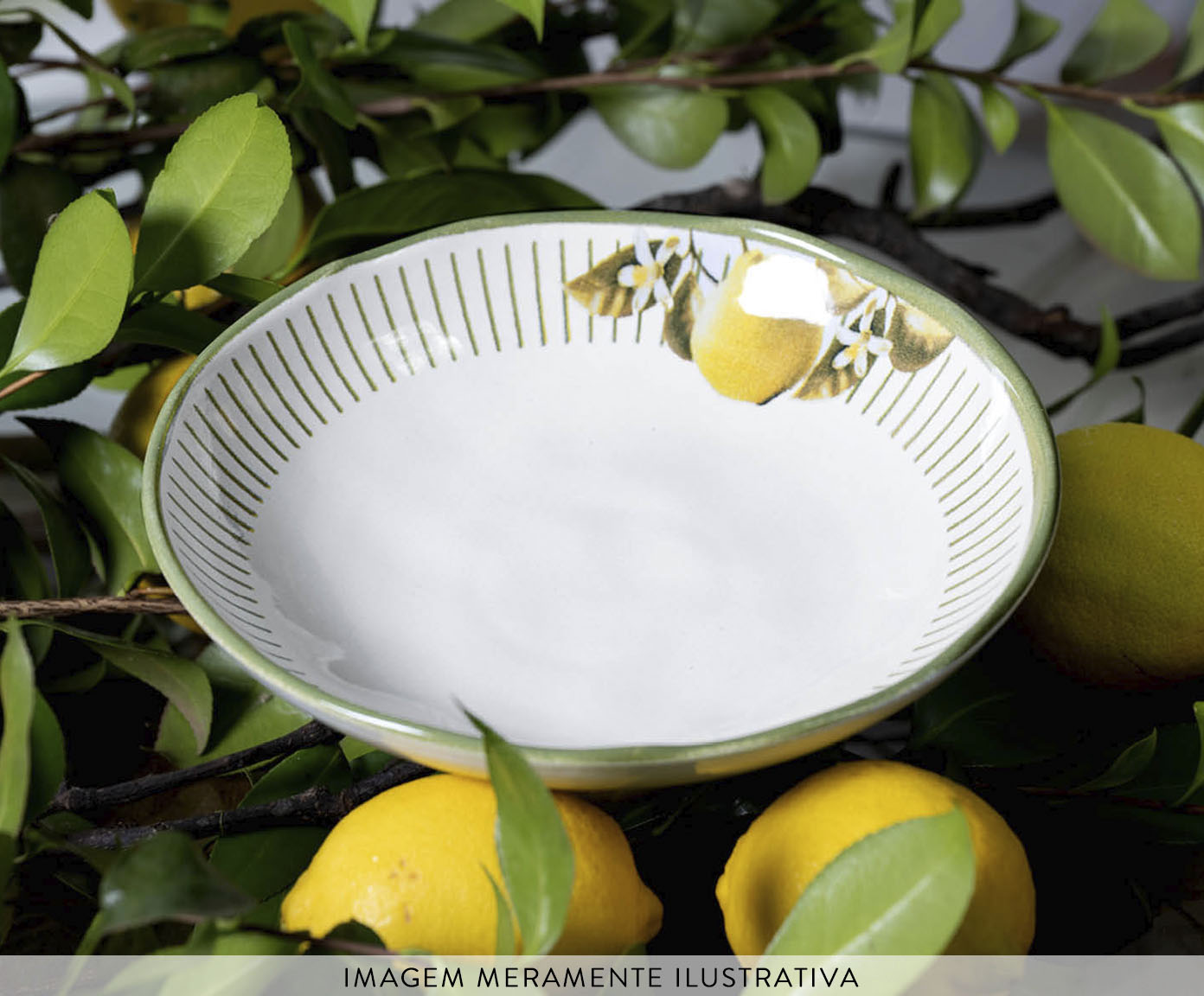 Jogo de Pratos Fundo Bio Lemon Frutas image number 1