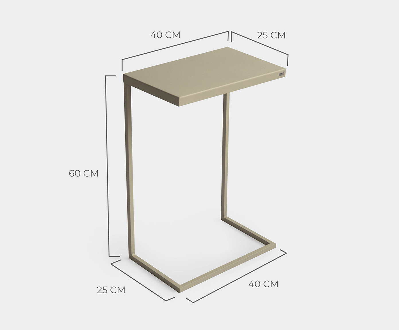 Mesa de Apoio Wire Taupe image number 1