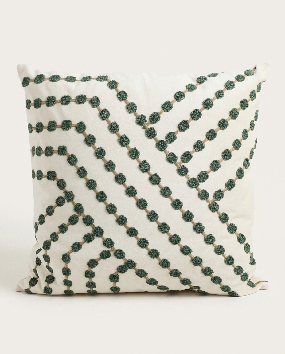 Almofada Aveludada Bloucle Verde ll image number 3