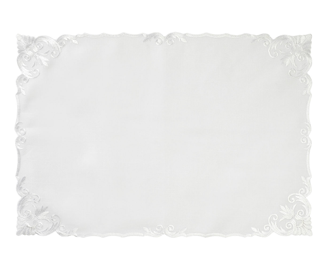 Jogo de Lugar Americano e Guardanapo Carani Branco - image 1