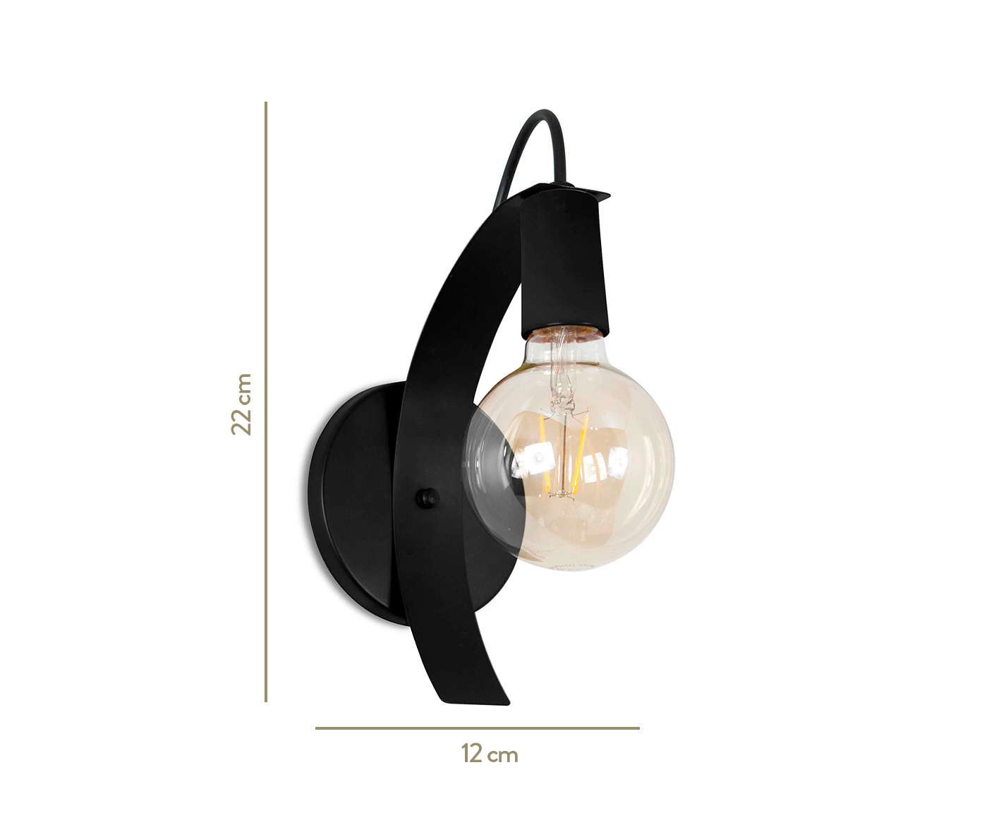 Arandela Elos Preto  - Bivolt image number 1