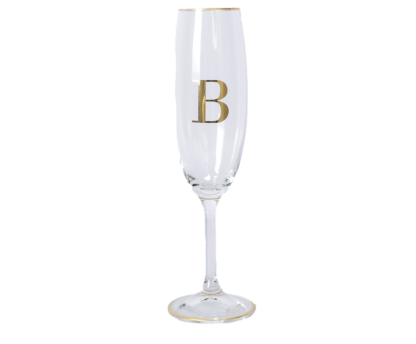 Ta&ccedil;a para Champagne em Cristal Inicial Gold B image number 0