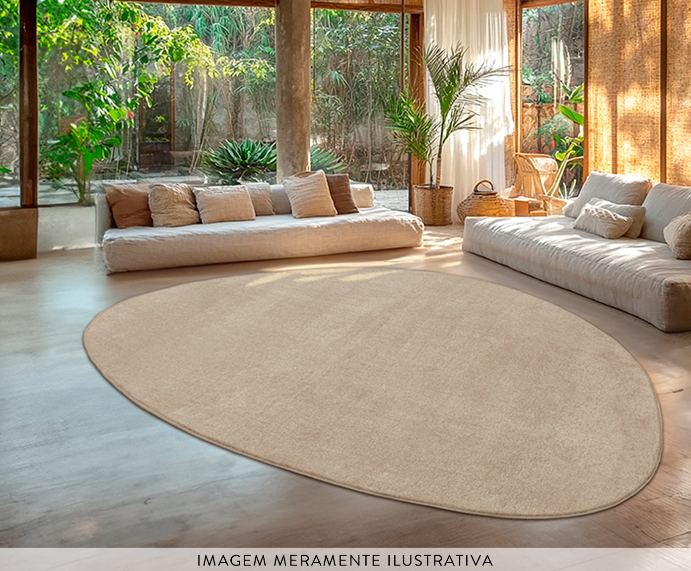 Tapete Tufting Ecletik Organico II   - Bege image number 2