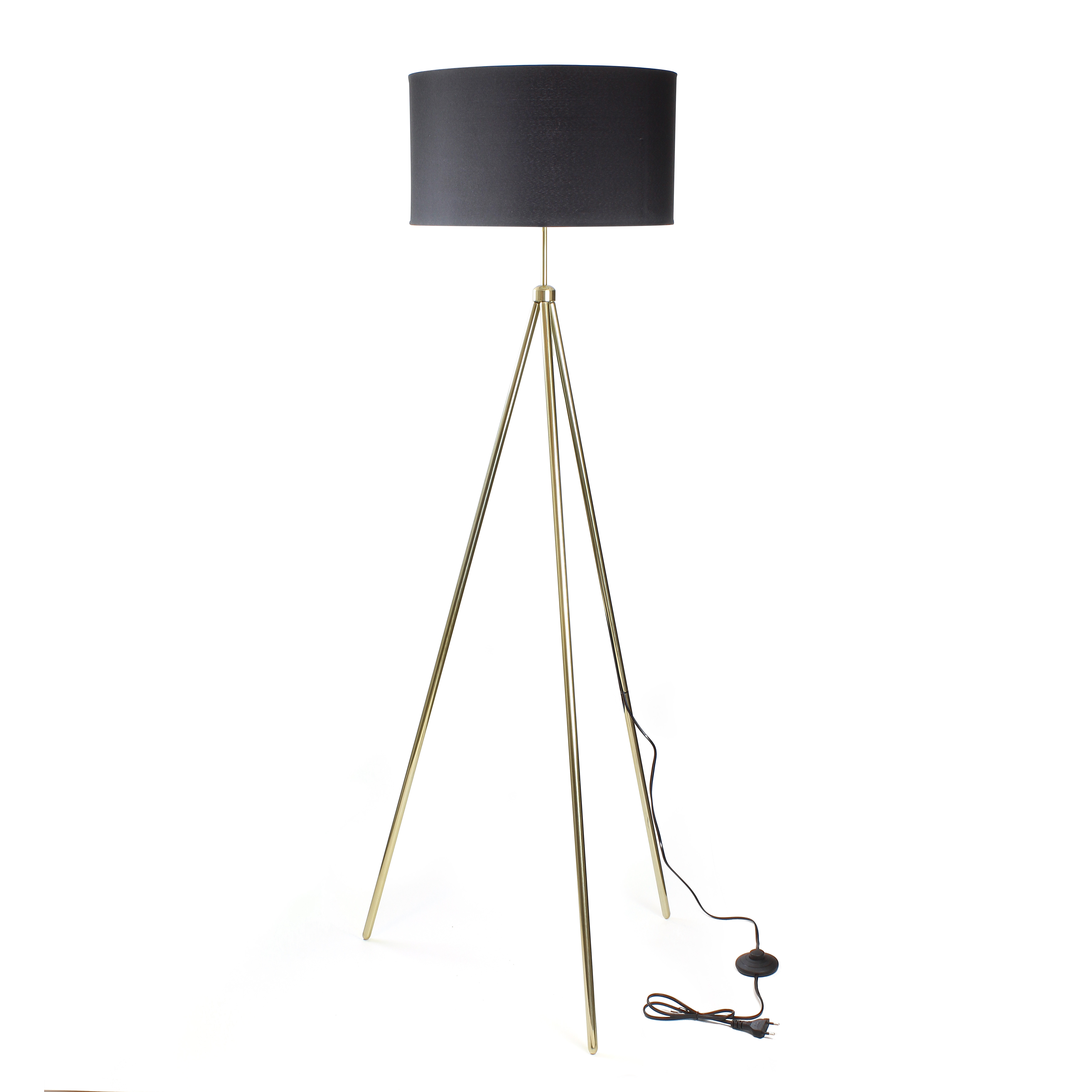 Lumin&aacute;ria de Ch&atilde;o Isabela Dourado e Preto - Bivolt image number 0