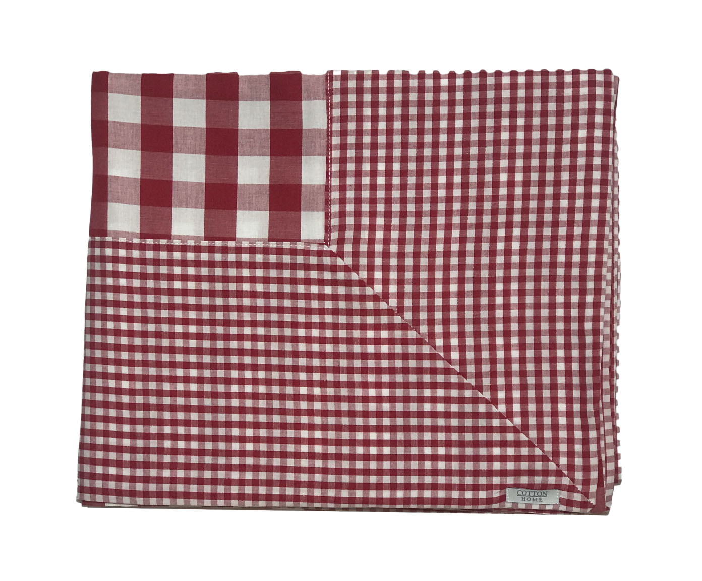 Toalha de Mesa Com Barra de Canto Mitrado Vermelho image number 0