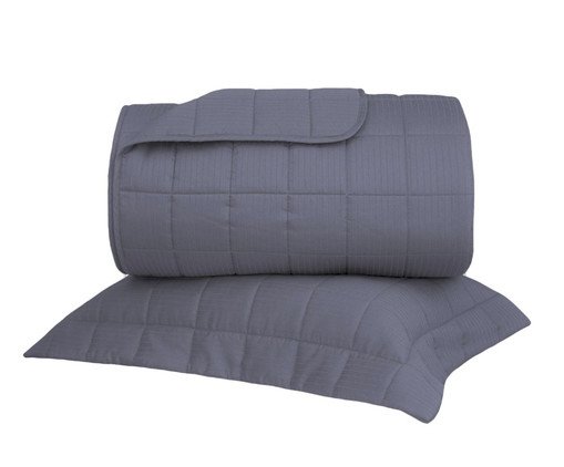 Jogo De Colcha Damask Stripes Chumbo image number 0