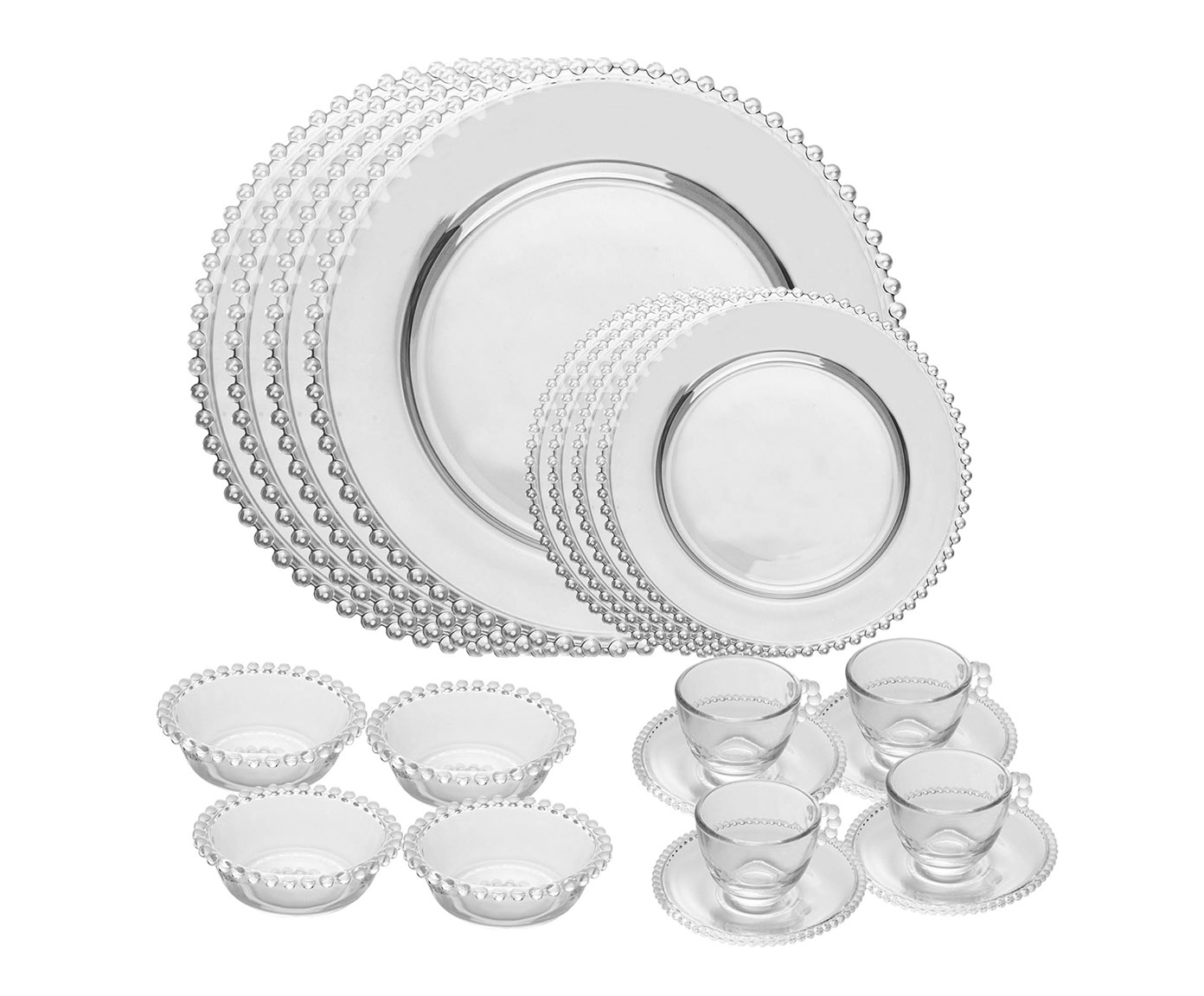 Aparelho de Jantar em Cristal Pearl - image 0
