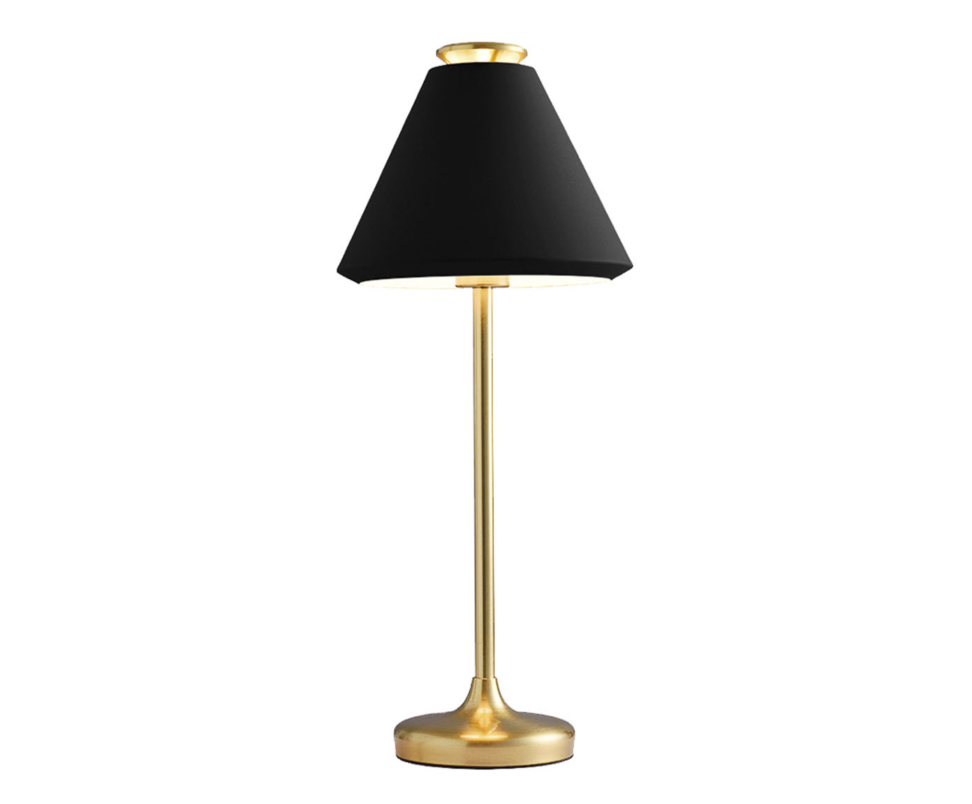 Abajur Piccolo Preto e Dourado Bivolt image number 0