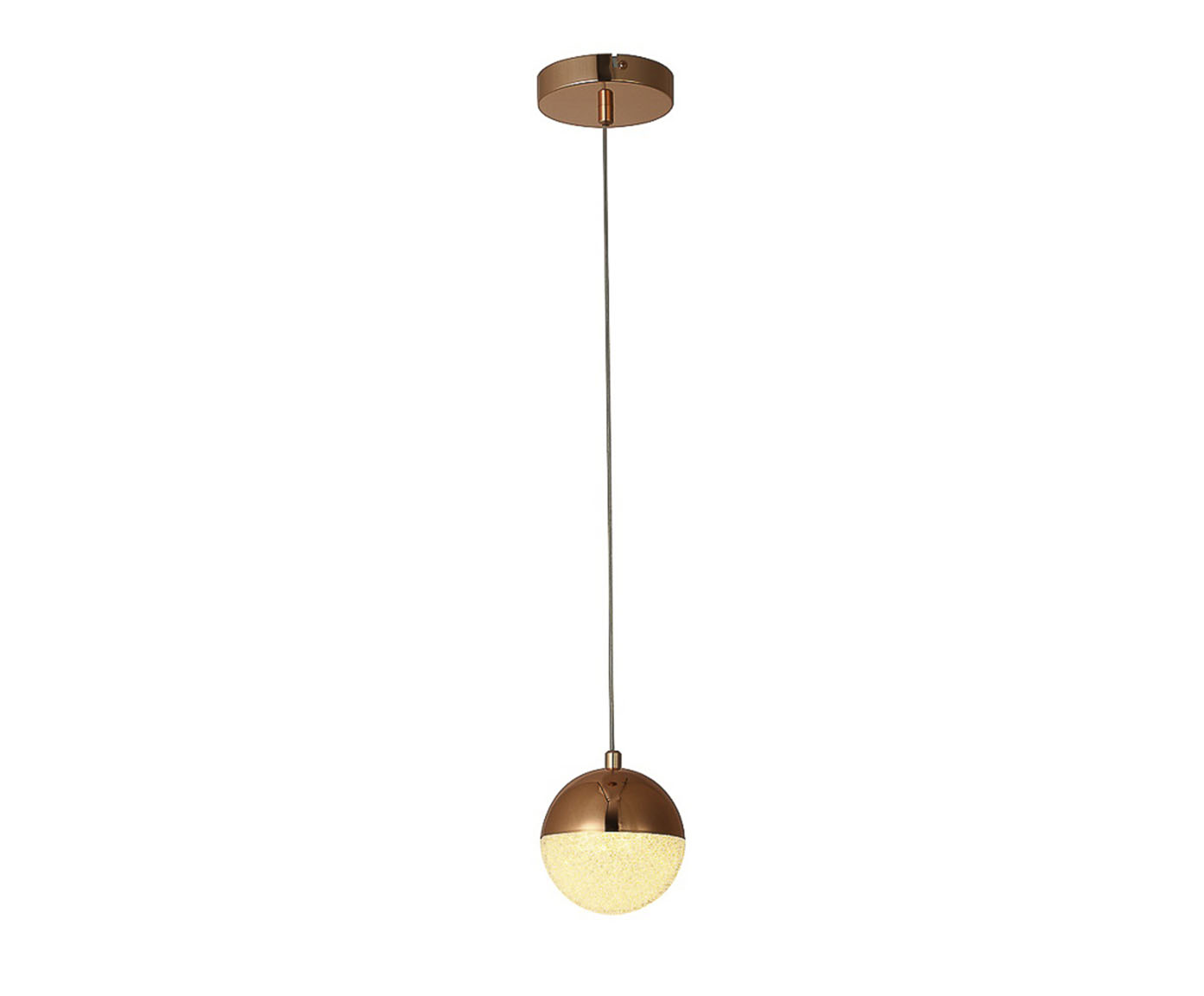 Pendente 6W Media Luna Cobre e Transparente - image 0
