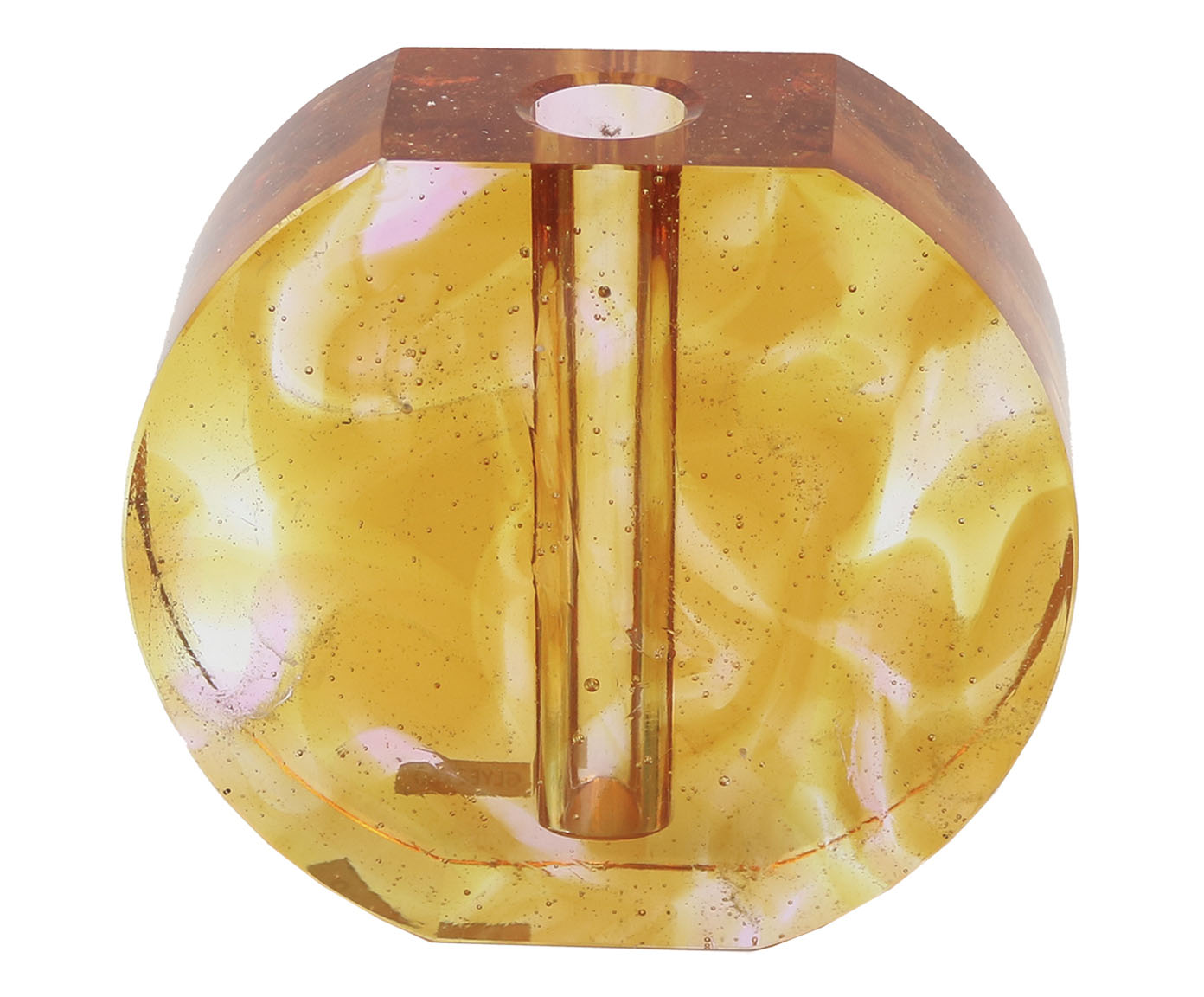 Vaso em Cristal Amarelo image number 0