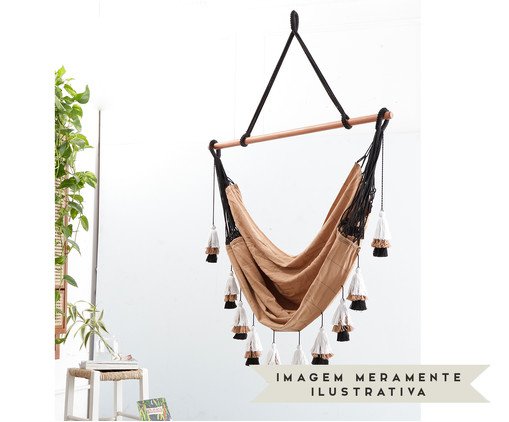 Poltrona Suspensa com Tassel Tri Tribo - Cru image number 6