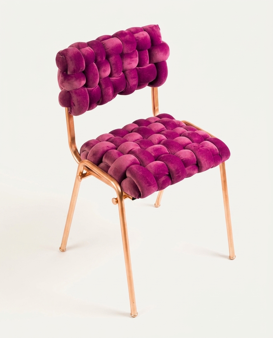 Cadeira em Veludo Nivus Pink image number 3