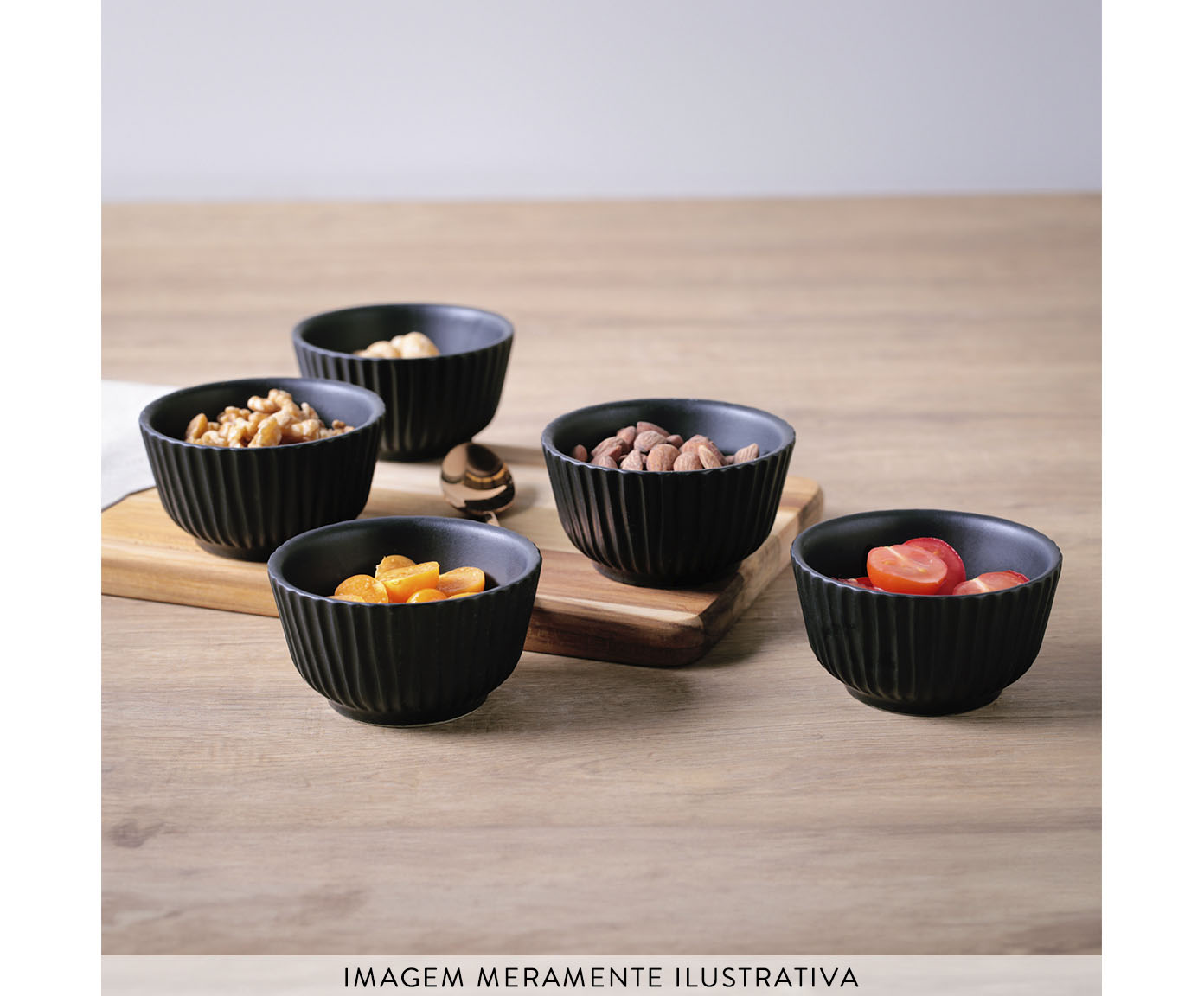 Jogo de Ramequins Linhas Preto Matte image number 2