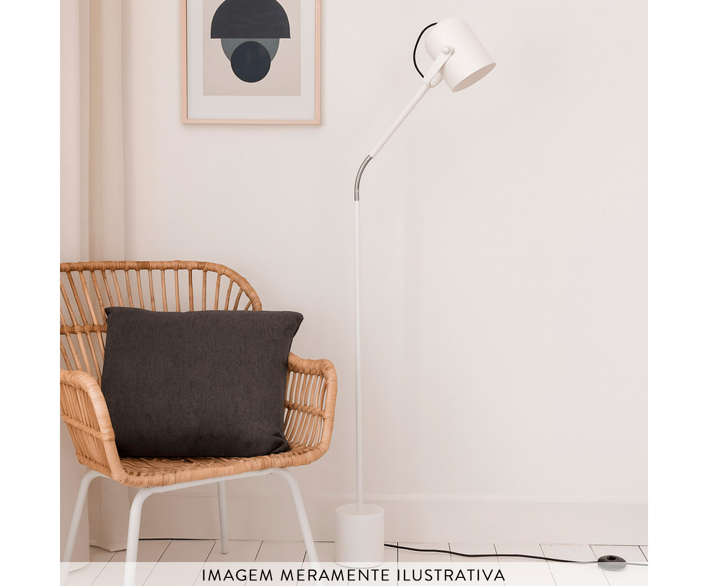 Lumin&aacute;ria de Piso Nelle Branca - image 1
