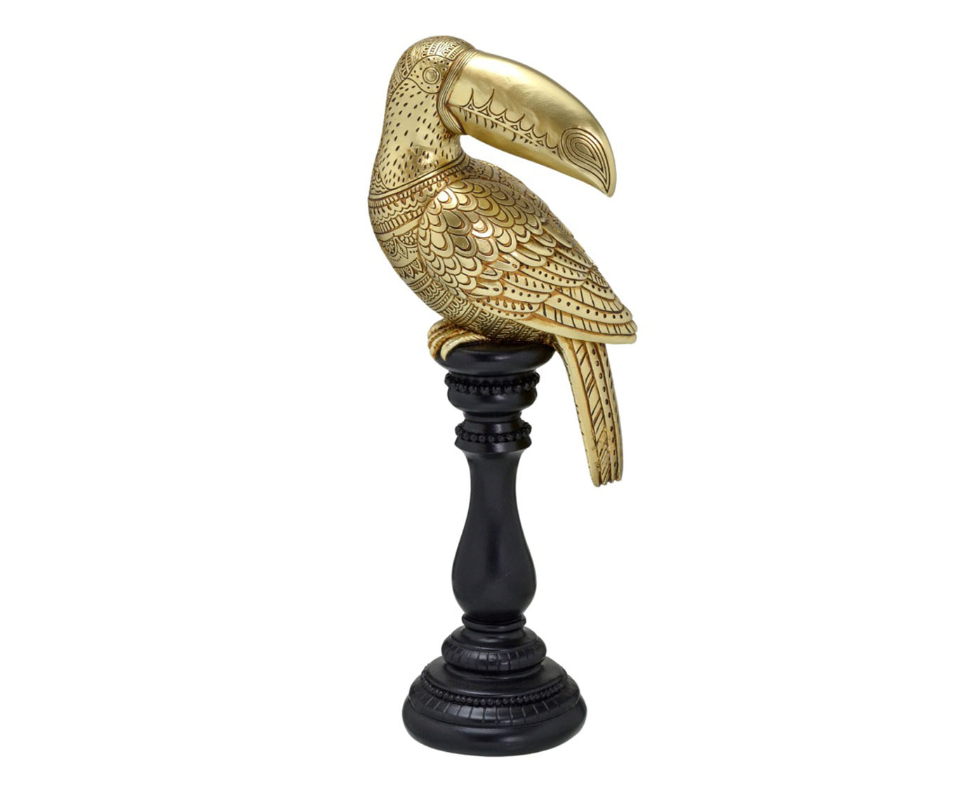 Tucano Decorativo Dourado image number 0