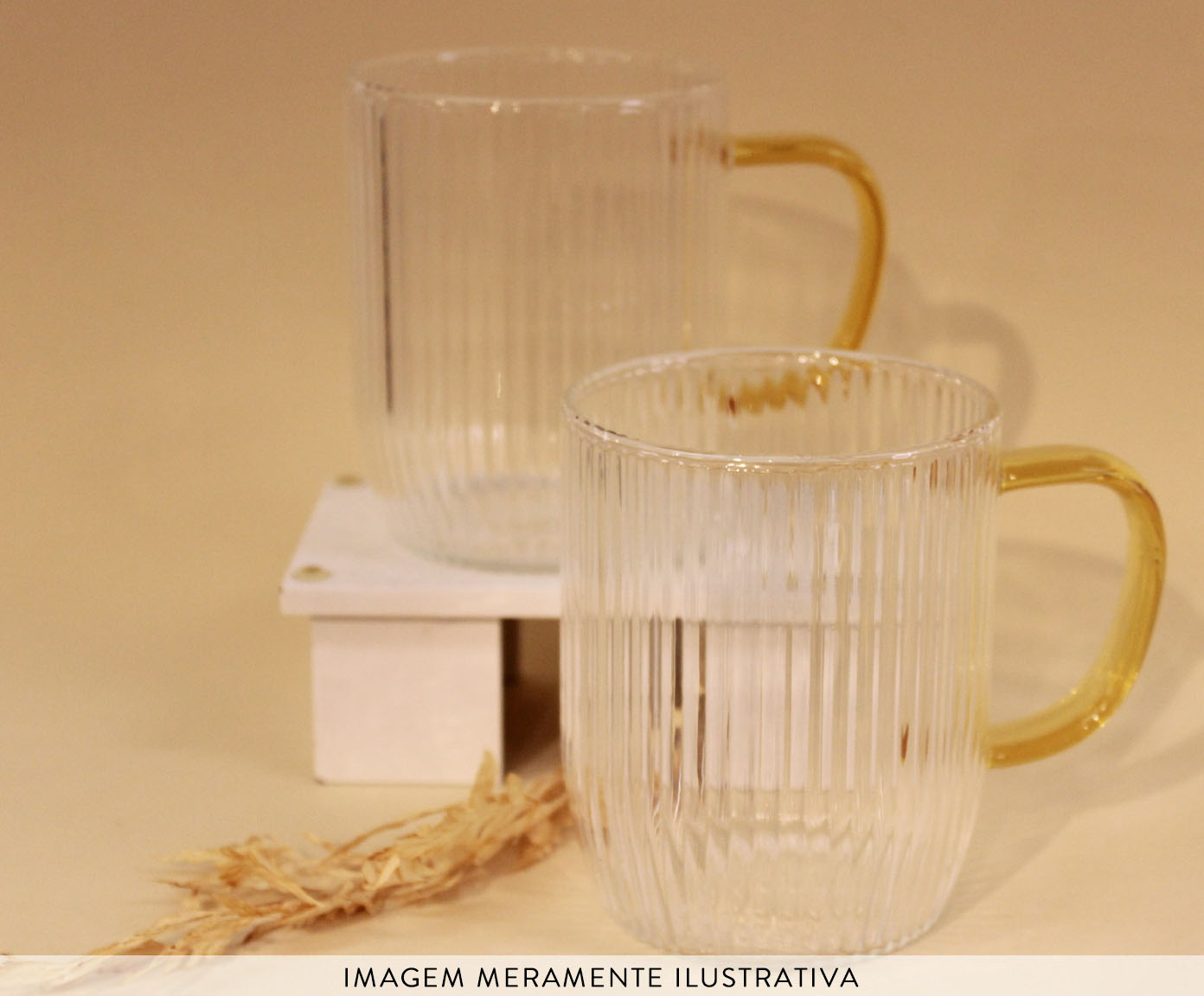 Caneca Canelada Bege image number 3