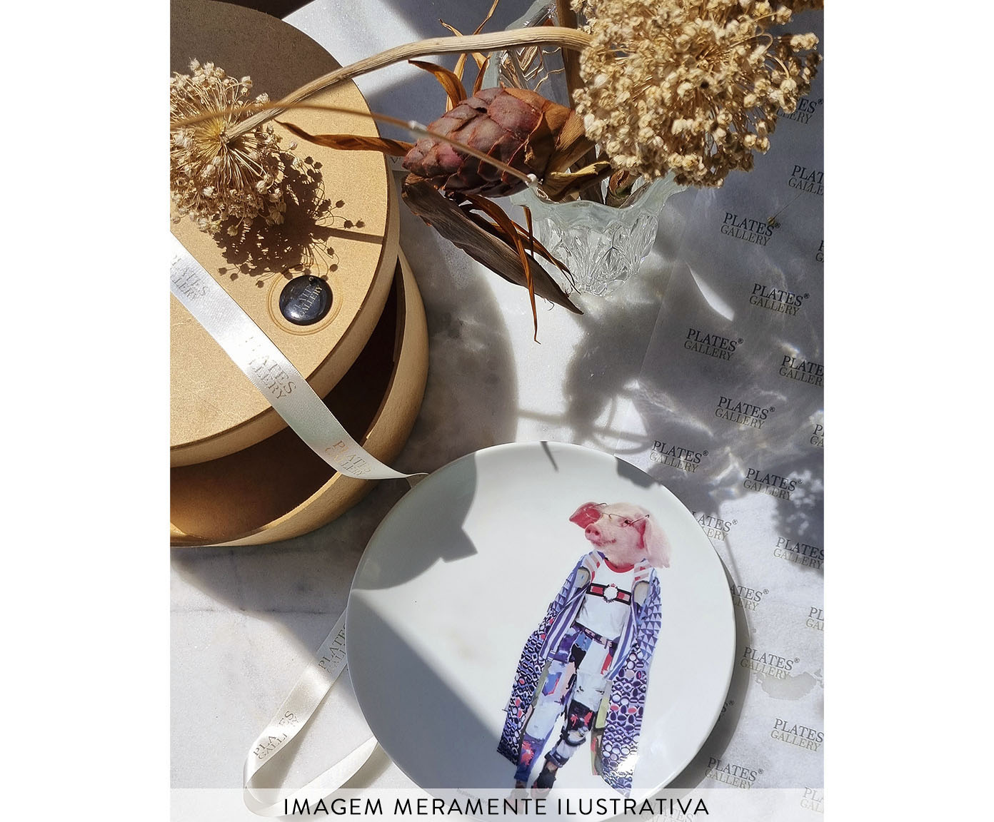 Prato de Porcelana Porco Fashion Arthur image number 6