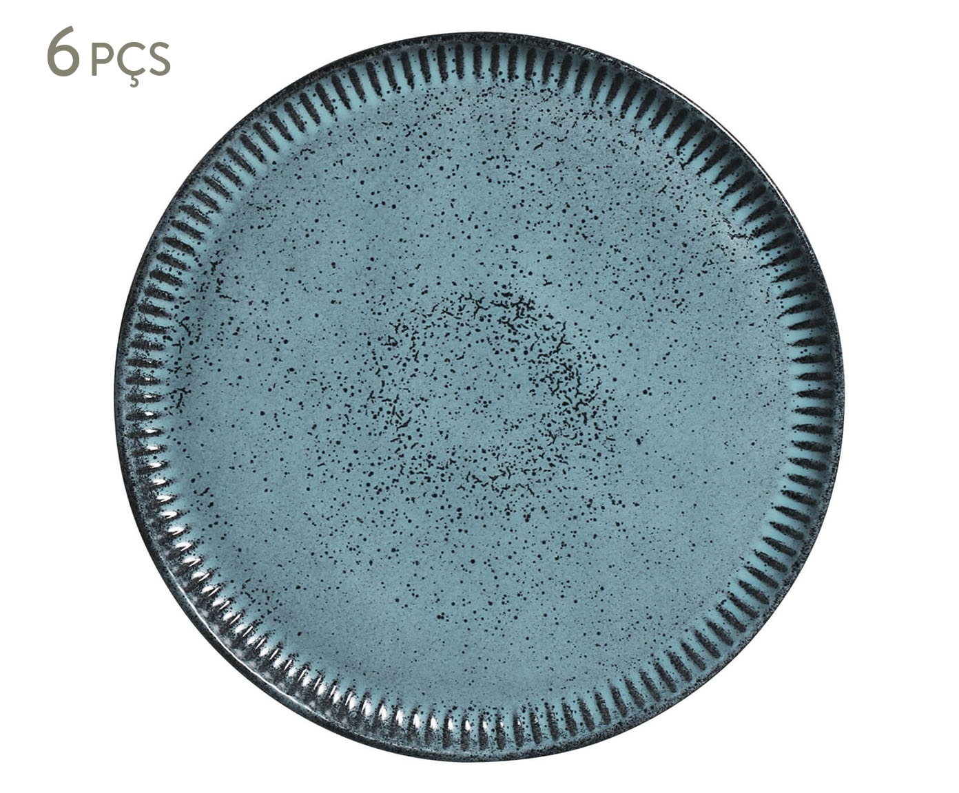 Jogo de Pratos Raso Linhas Night Sky Azul image number 0