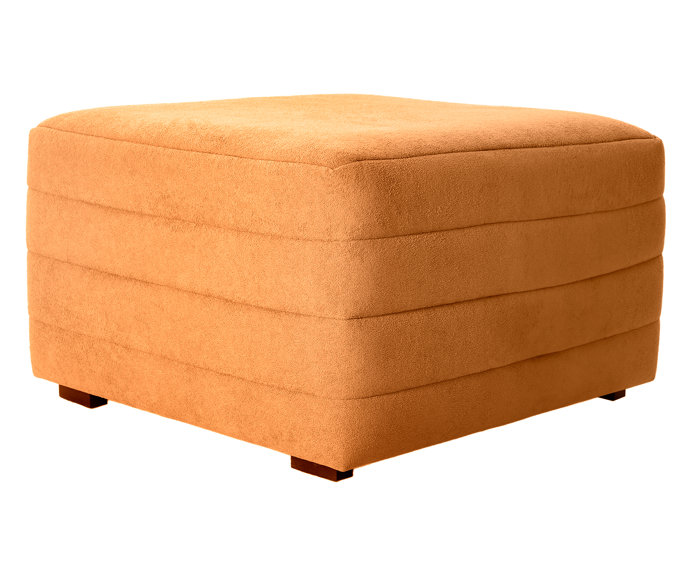 Poltrona com Puff Gom em Boucle aveludado - Terracota image number 3