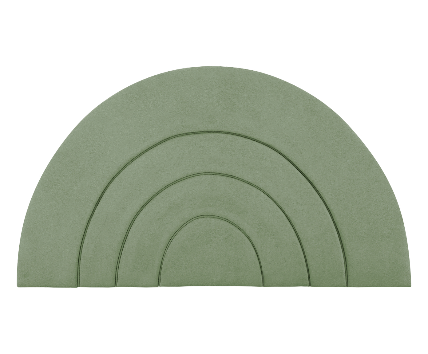 Cabeceira em Boucle Aveludado Arco Verde image number 0