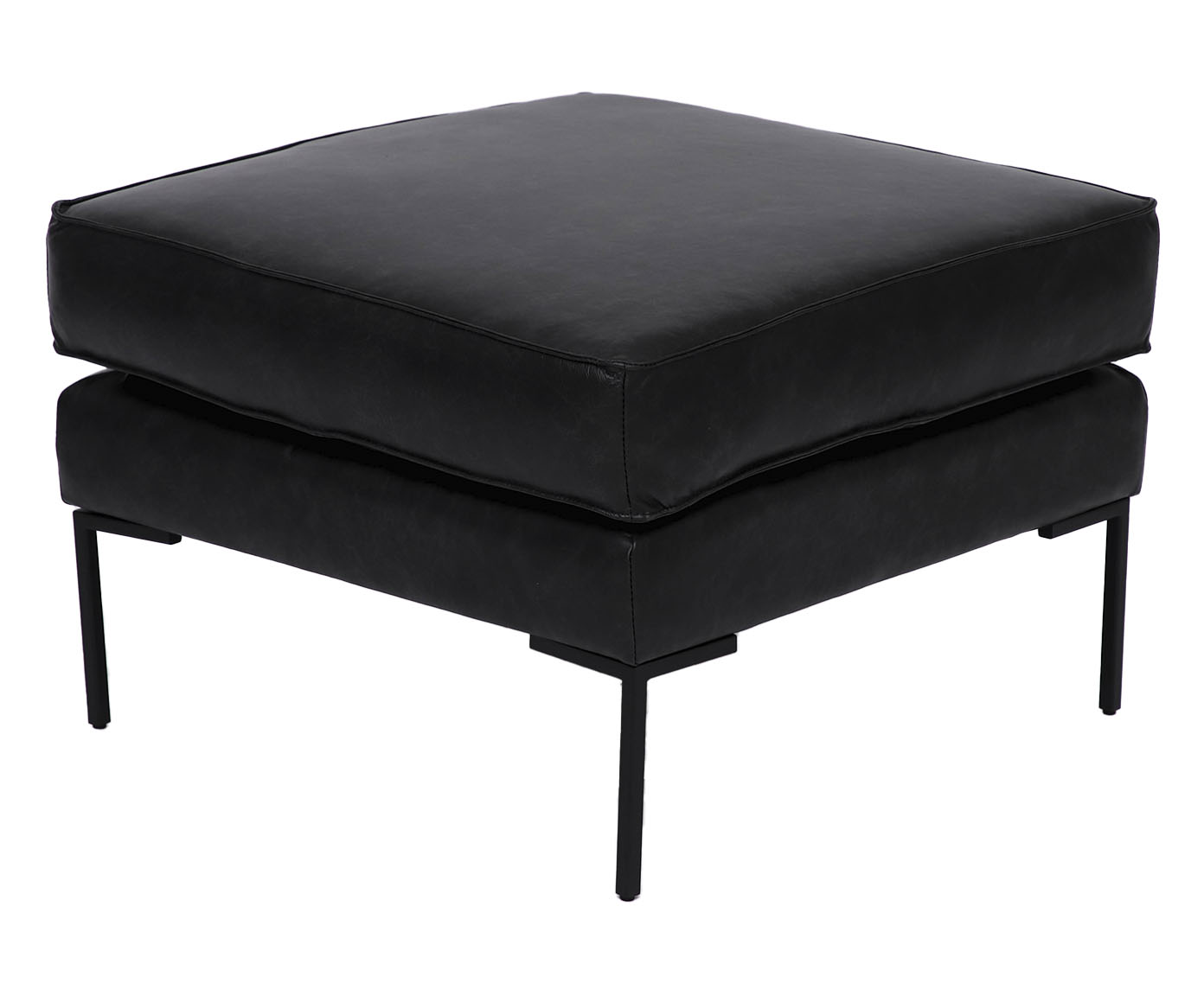 Puff em Couro Ettore - Preto image number 5