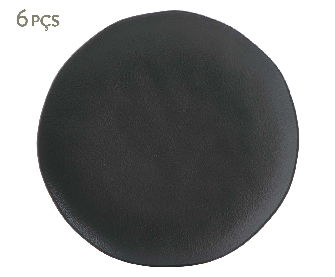 Jogo de Pratos Raso Org&acirc;nico Preto Matte Preto - image 0