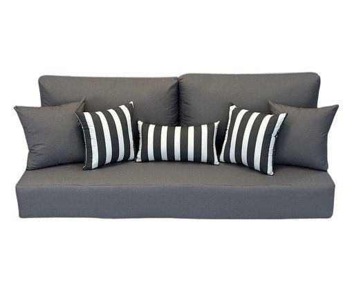 Futon Turco com Almofadas cinza - image 0