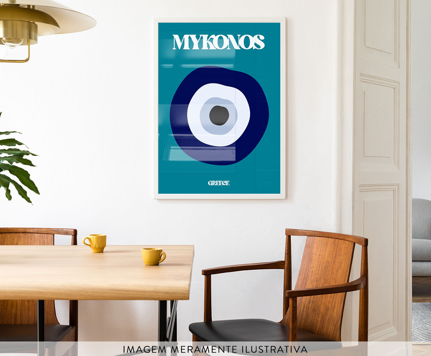 Quadro Mykonos com Moldura Branca image number 2