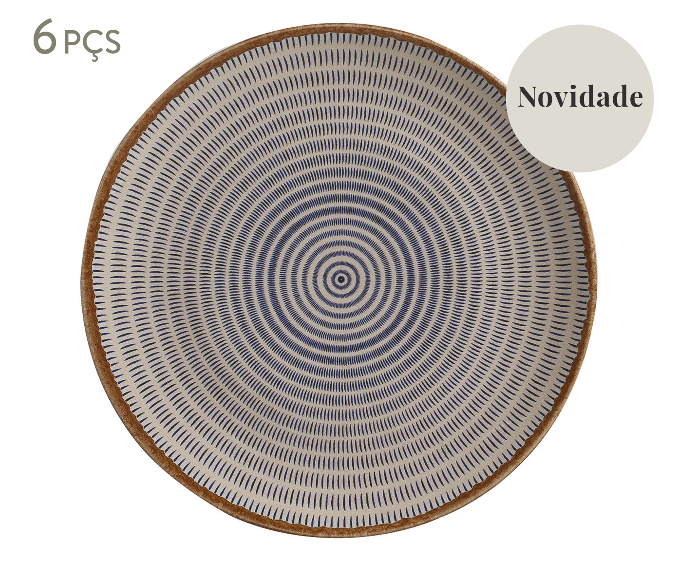 Jogo de Pratos Raso Coup Stoneware New Asteca &Eacute;tnico - image 0