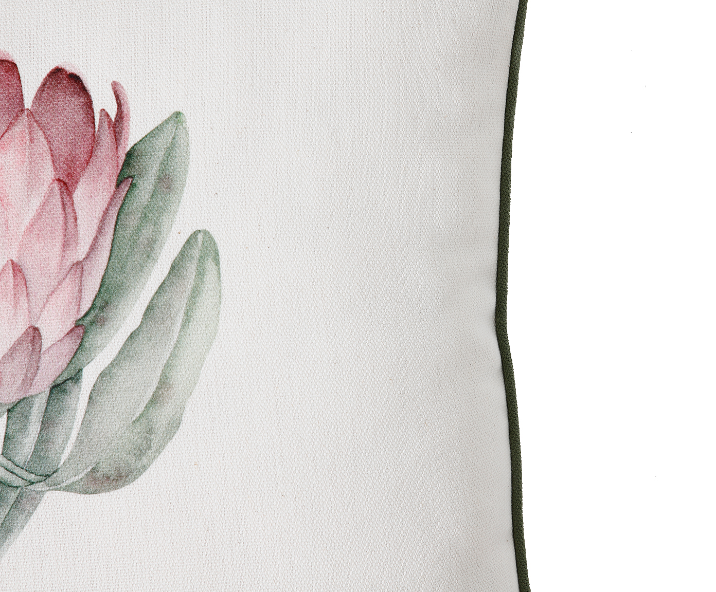 Capa de Almofada Estampada com Cordon&ecirc; Protea Off-White image number 3