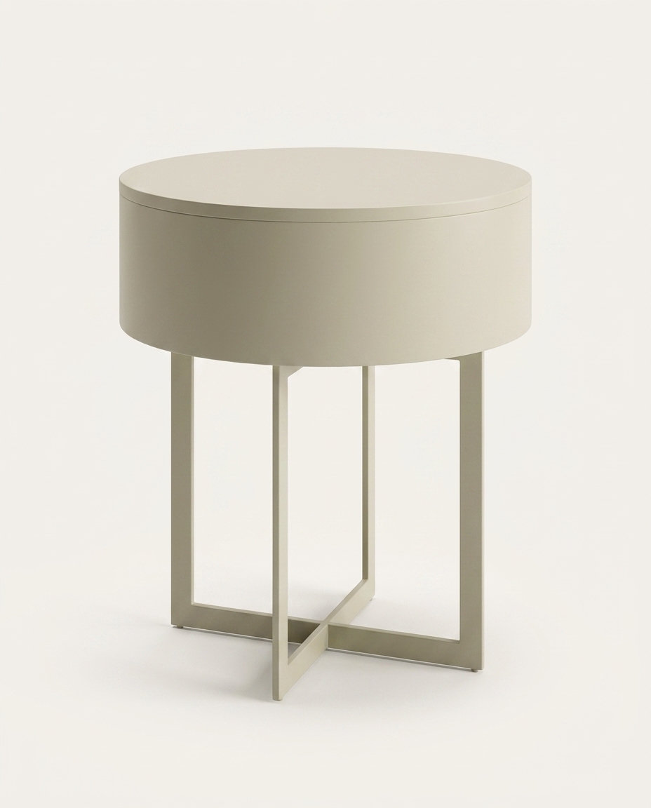 Mesa de Cabeceira Redonda Pecci Frap&ecirc; - image 1