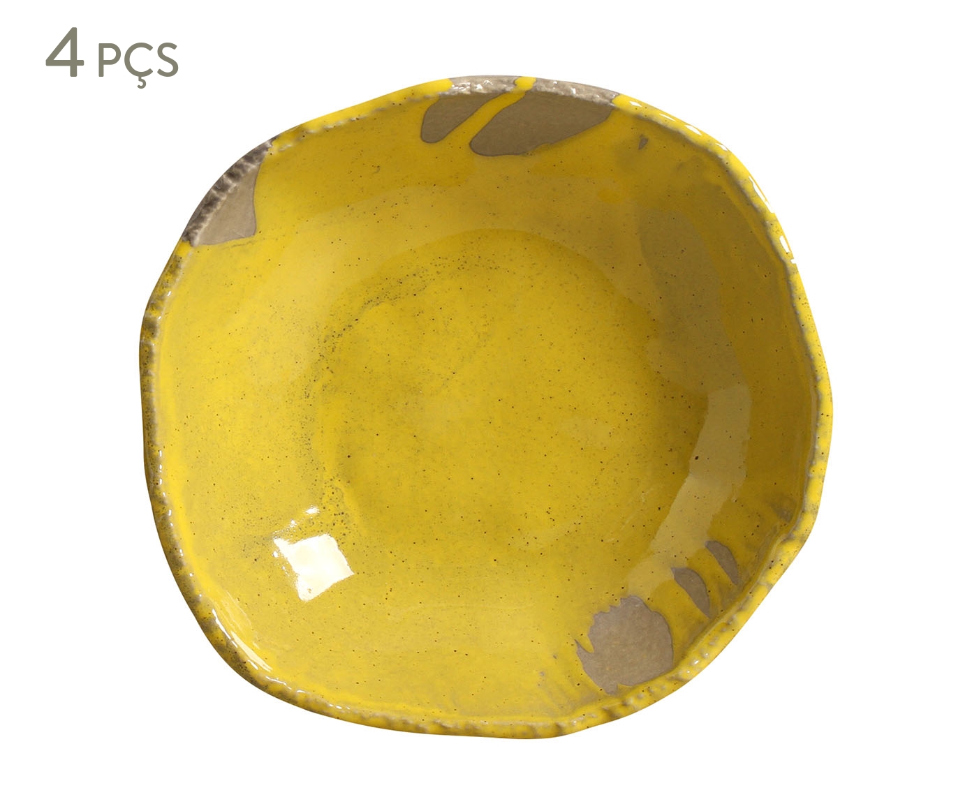 Jogo de Pratos Fundo Org&acirc;nico Eco Stone Cerrado Amarelo - image 0