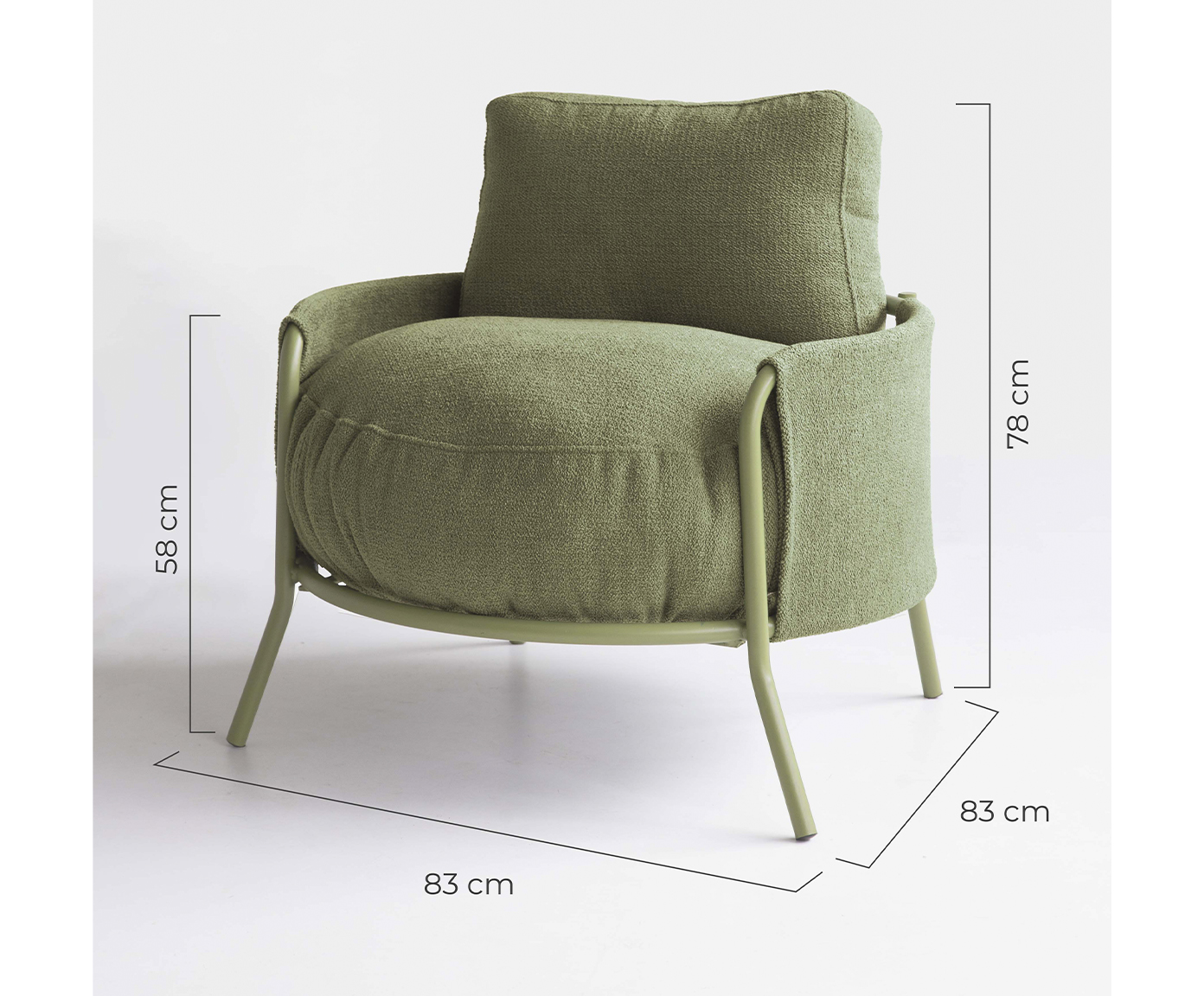 Poltrona Luden Boucl&eacute; Verde image number 4