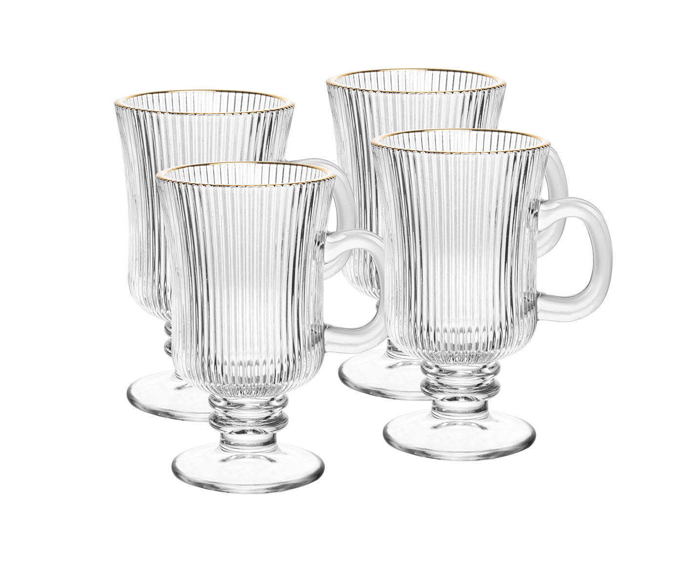 Jogo de Ta&ccedil;as para Cappuccino Dcom Fio Dourado Lines image number 2